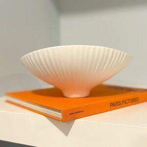 Jonathan Adler Anemone Pottery Bowl Triangular Modern Ribbed